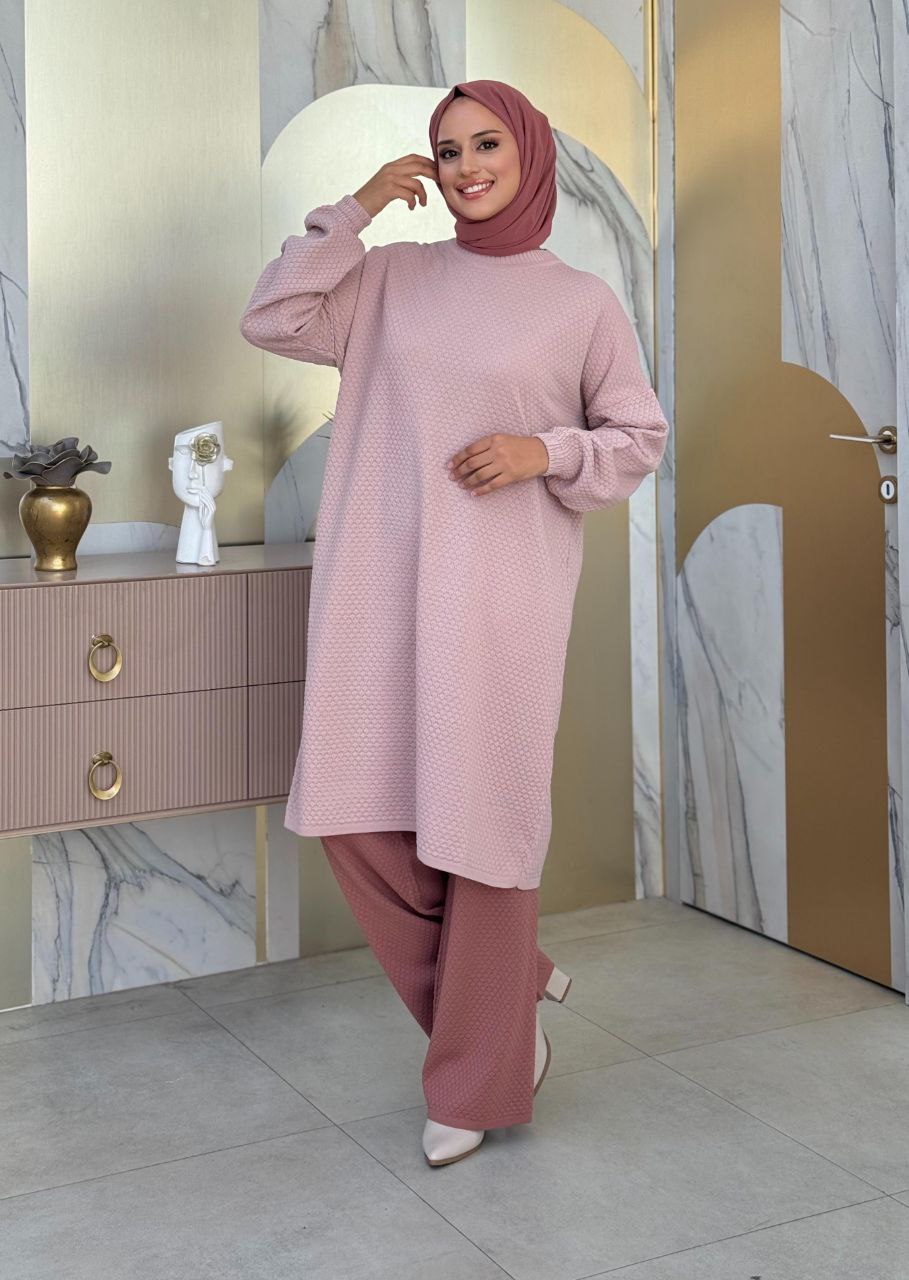 Half Neck Knitted Tunic with Elastic Cuffs 22215