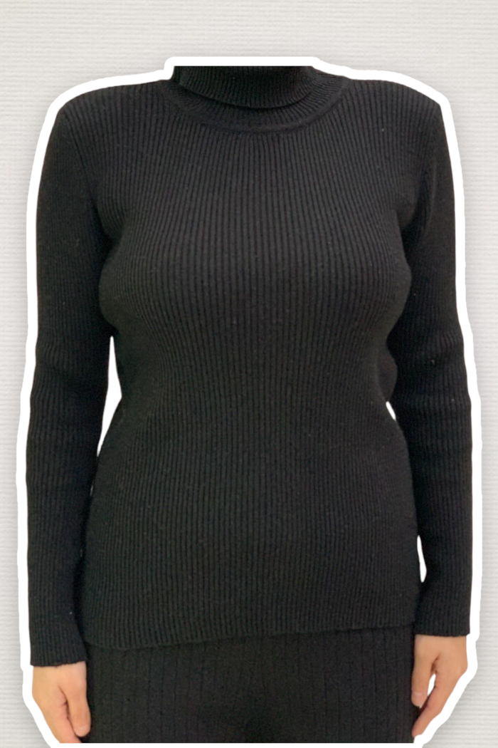 Turtleneck Plain Model Knitwear Sweater 4138