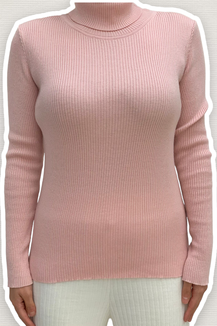 Turtleneck Plain Model Knitwear Sweater 4138