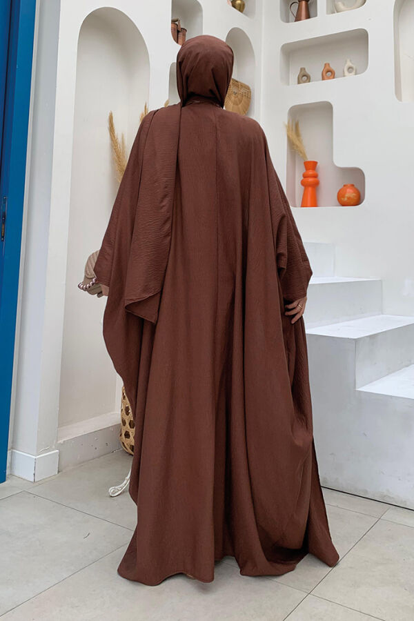 Jumpsuit and Abaya Two Piece Set with Shawl 8519