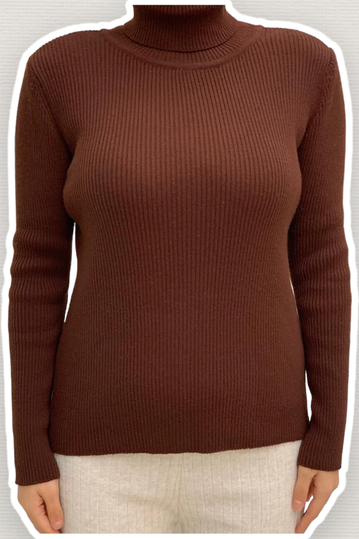 Turtleneck Plain Model Knitwear Sweater 4138