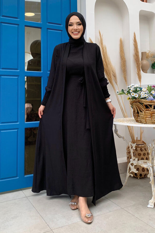 Shawl Dress Abaya Suit 3883