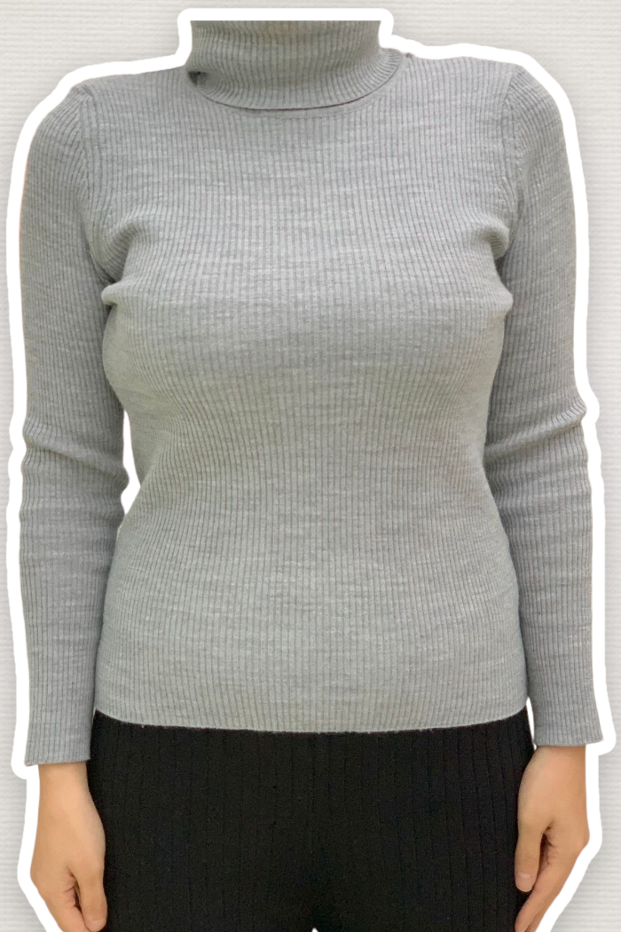 Turtleneck Plain Model Knitwear Sweater 4138