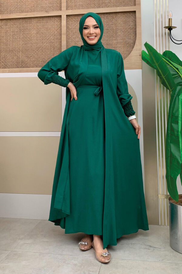 Shawl Dress Abaya Suit 3883