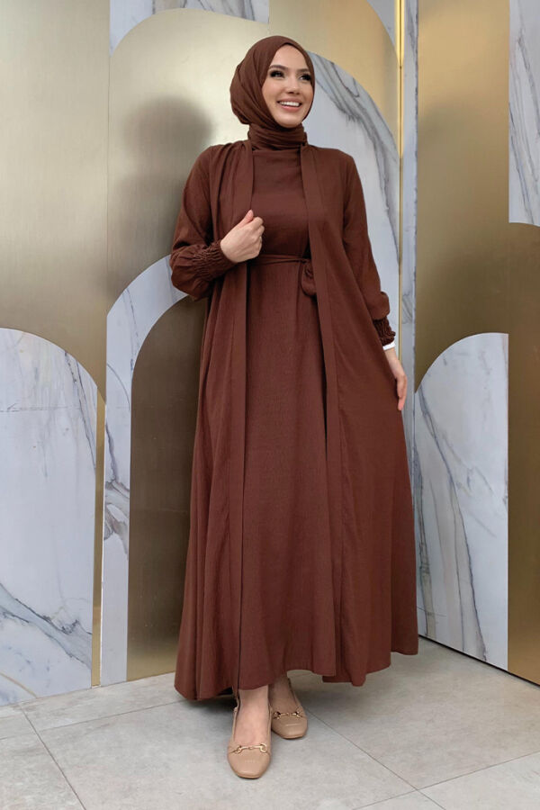 Shawl Dress Abaya Suit 3883