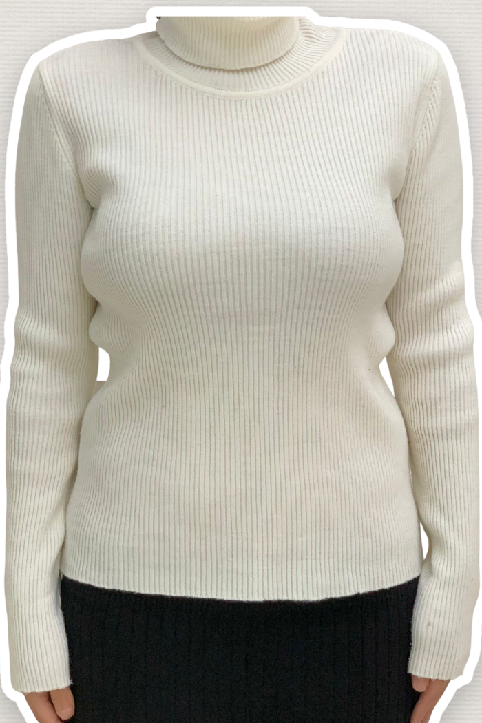 Turtleneck Plain Model Knitwear Sweater 4138