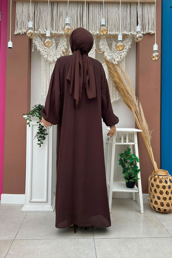 Abaya Suit with Stoned Waist and Ankle Parts 8490