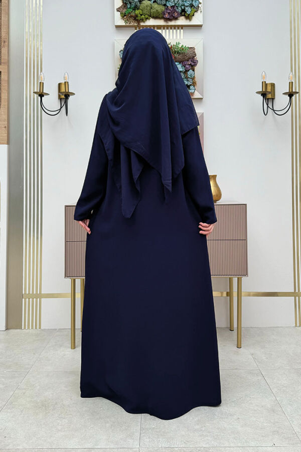 Abaya Suit with Patterned Skirt Part Dress 8495