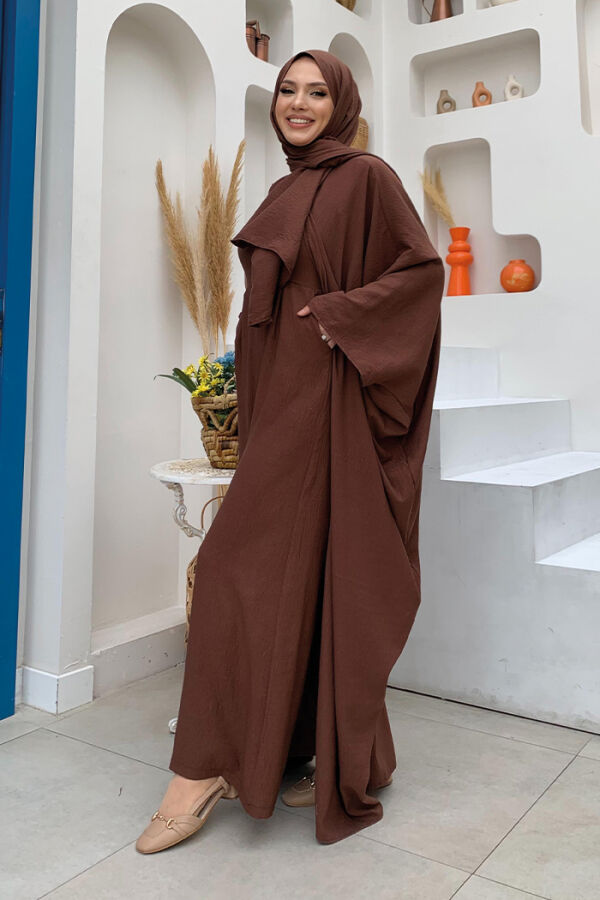 Jumpsuit and Abaya Two Piece Set with Shawl 8519