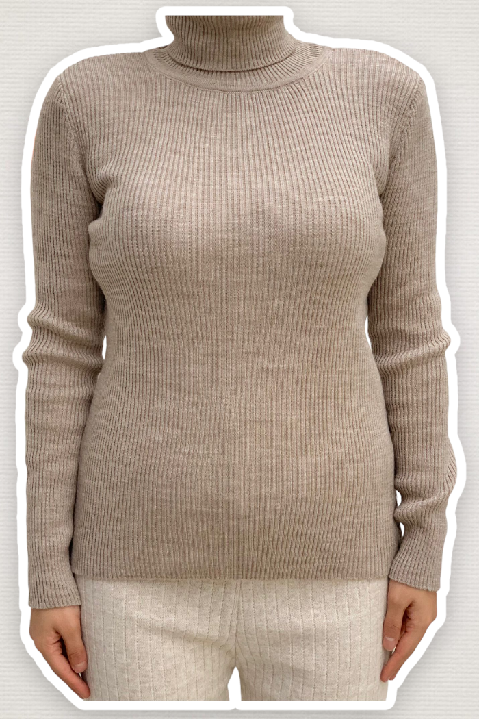 Turtleneck Plain Model Knitwear Sweater 4138