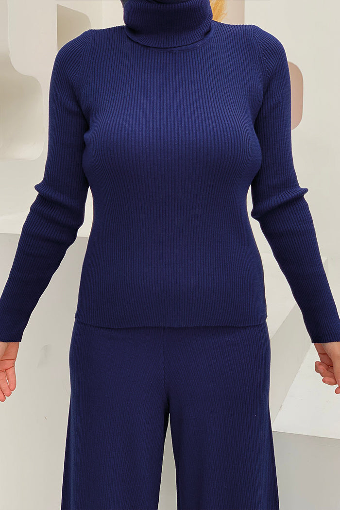 Turtleneck Plain Model Knitwear Sweater 4138