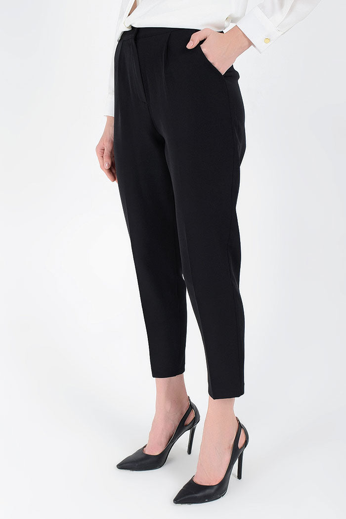 Zippered Pocket Detailed Pencil Trousers 0201